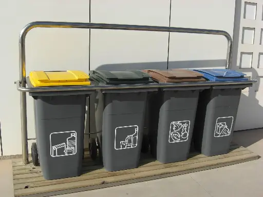 Portable recycling trash bins